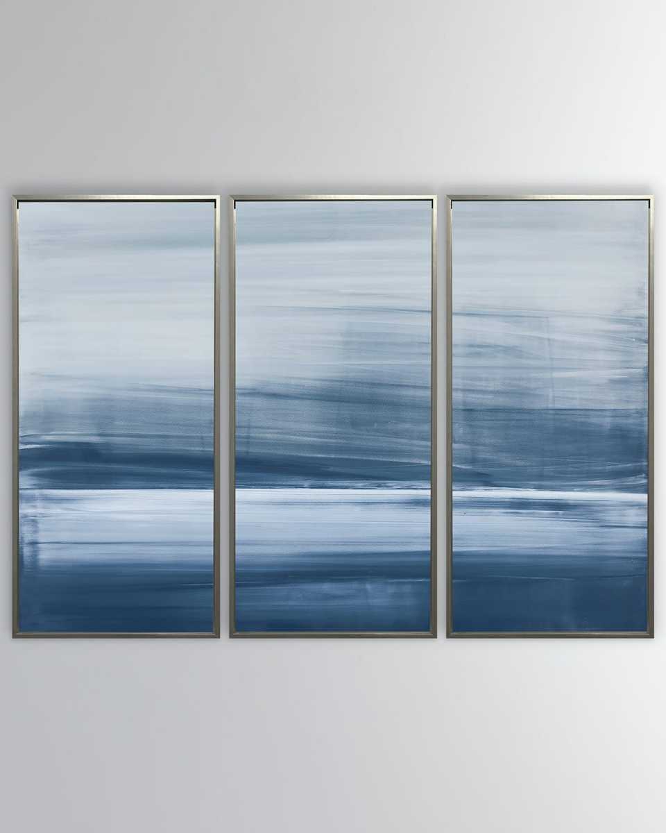 "Coastal Threads" Giclee Triptych on Canvas by Carol Benson-Cobb